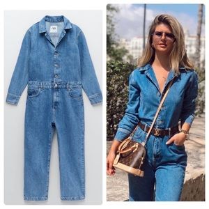 Zara denim jumpsuit
